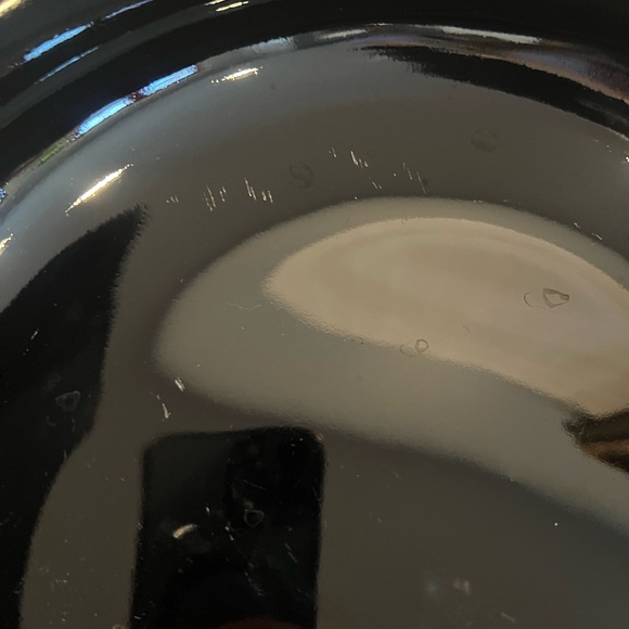 9" Salad Serving Bowl in the Jet Stripes pattern by Denby-Langley.  On Rim 9 5/8 - Picture 3 of 8